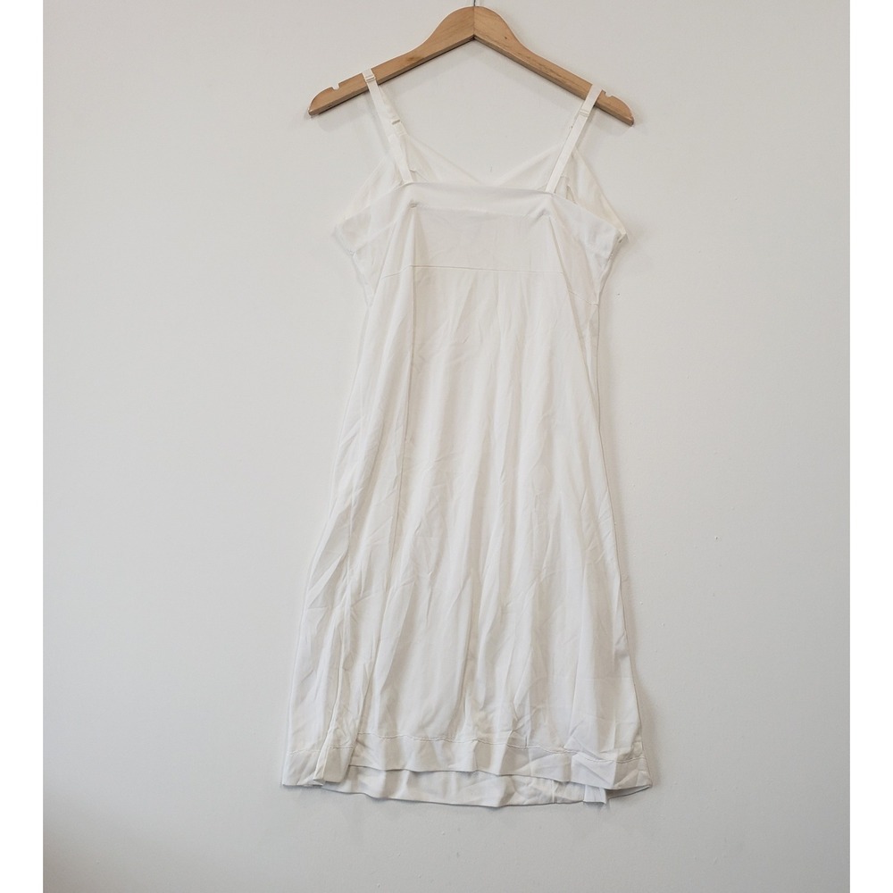 Slipfection Full Slip Women 38 White Vintage 70s  Nylon Tricot USA Coquette - Picture 4 of 7
